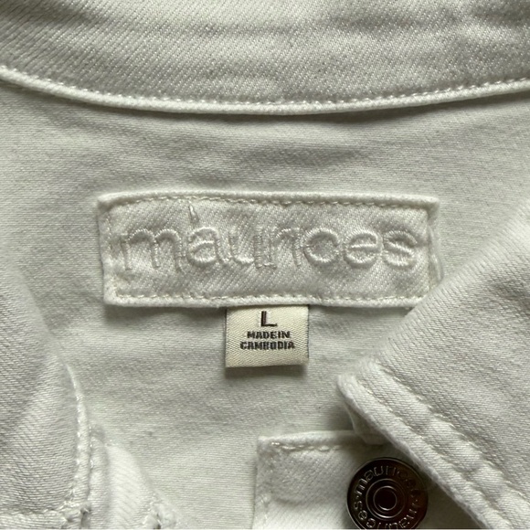 Maurices White Cinched Denim Jacket - Picture 4 of 6